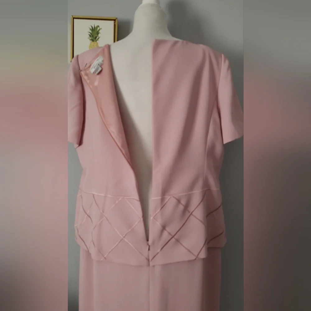 Adrianna Papell dress suits Women  Pink  Zipper Back One Piece Size 16W Vintage
